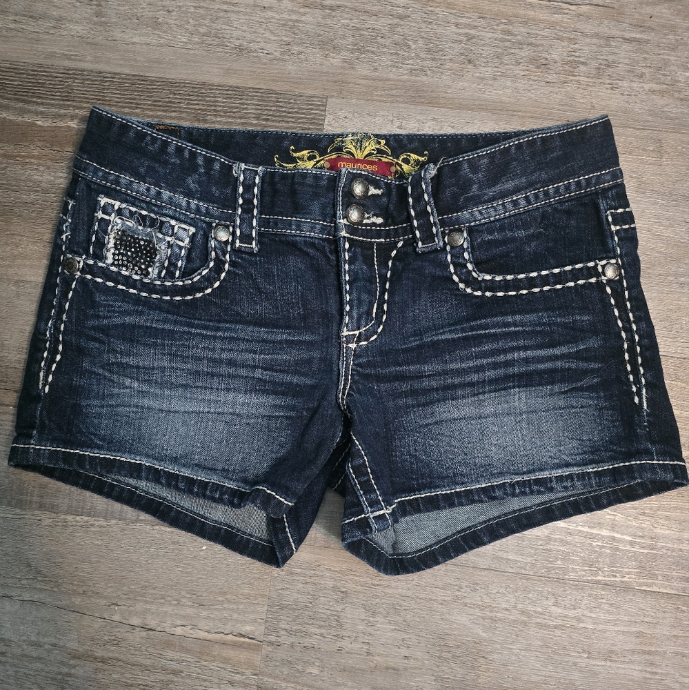 Maurices Dark Denim with White Embroidery